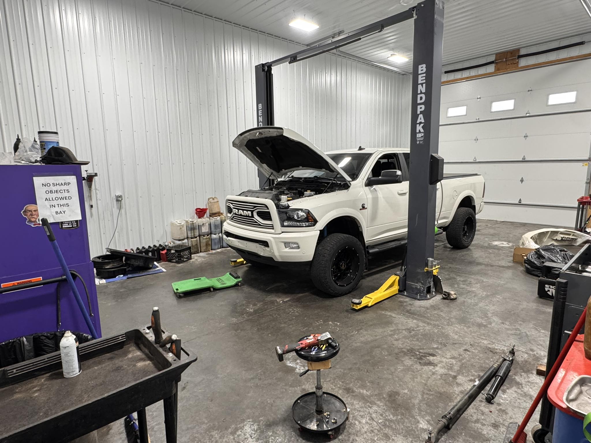 RAM truck being serviced at Lowry's